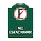 Signmission Spanish Parking No Estacionar No Parking W/ Graphic Heavy-Gauge Aluminum Sign, 18" H, GW-1824-22882 A-DES-GW-1824-22882 - alternate 1